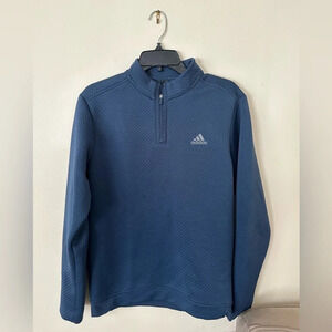 Men's Under Armor Small Blue Waffle Material Quarter Zip